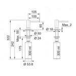 Dispenser 300ml, slate grey από ορείχαλκο επιφάνεια: Ματ, χρώμα: Γκρι Dispenser 300ml, slate grey από ορείχαλκο επιφάνεια: Ματ, χρώμα: Γκρι Dispenser