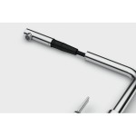 Μπαταρία κουζίνας επικαθήμενη από ορείχαλκο με ντους L-Spout HP, χρώμα: Χρωμέ επιφάνεια: Γυαλιστερή Επικαθήμενες