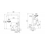Kitchen tap Deck-mounted material: Brass with shower HP, color: Black surface: Matt Deck-mounted Kitchen tap Deck-mounted material: Brass with shower HP, color: Black surface: Matt Deck-mounted