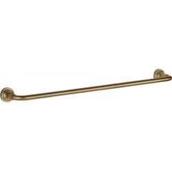 Towel 60cm Fixed material: Brass single, color: Bronze surface: Brushed Towel rails