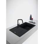 Kitchen tap Deck-mounted material: Brass with shower, color: Black surface: Matt Deck-mounted Kitchen tap Deck-mounted material: Brass with shower, color: Black surface: Matt Deck-mounted