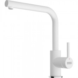 Kitchen tap Deck-mounted material: Brass HP, color: White surface: Matt Deck-mounted