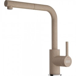 Kitchen tap Deck-mounted material: Brass with shower, color: Brown surface: Matt Deck-mounted