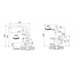 Kitchen tap Deck-mounted material: Brass With Pull-Out Spray 1 jet, color: Beige surface: Matt