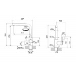 Kitchen tap Deck-mounted material: Brass HP, color: Grey surface: Matt Deck-mounted Kitchen tap Deck-mounted material: Brass HP, color: Grey surface: Matt Deck-mounted