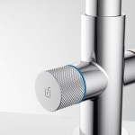 Kitchen tap Deck-mounted material: Brass with water filter HP, color: Chrome surface: Glossy Deck-mounted