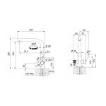 Kitchen tap Deck-mounted material: Brass with water filter HP, color: Chrome surface: Glossy Deck-mounted