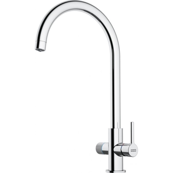 Kitchen tap Deck-mounted material: Brass with water filter HP, color: Chrome surface: Glossy Deck-mounted