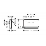 Χαρτοθήκη σκεπαστή από ορείχαλκο stainless steel optic, χρώμα: Χρωμέ επιφάνεια: Βουρτσισμένη Χαρτοθήκες