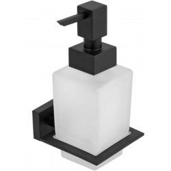 Dispenser από ορείχαλκο επίτοιχος τύπος Square, 8 x 11 x 16 cm Black Mat, χρώμα: Μαύρο επιφάνεια: Ματ Dispenser