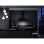 Absorber Chimney wall 80cm, style: 250 W BK Extra Matt/Gold Ring, color: Black/Gold Wall-mounted chimney hoods