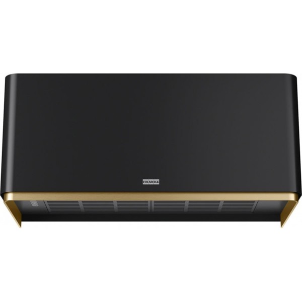 Absorber Chimney wall 80cm, style: 250 W BK Extra Matt/Gold Ring, color: Black/Gold Wall-mounted chimney hoods