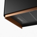 Absorber Chimney wall 80cm, style: 250 W BK Extra Matt/Copper Ring, color: Black/Bronze Wall-mounted chimney hoods