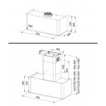 Absorber Chimney wall 80cm, style: 250 W BK Extra Matt/Copper Ring, color: Black/Bronze Wall-mounted chimney hoods