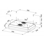 Απορροφητήρας καμινάδα κεντρική 85x55 100 W Anthracite, χρώμα: Γκρι Σκούρο Καμινάδες κεντρικές