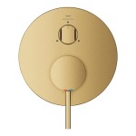 Shower tap Wall-mounted external part 3 way material: Brass mixer With plate without hand shower, hose and holder, color: Gold surface: Brushed Wall-mounted - external part