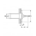Shower tap Switch external part material: Brass surface: Brushed, color: Chrome Volume control valves