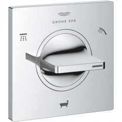 Diverter for concealed shower tap Wall-mounted - external part material: Brass 3 way, color: Chrome surface: Glossy Diverters - external part