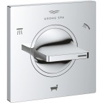 Diverter for concealed shower tap Wall-mounted - external part material: Brass 3 way, color: Chrome surface: Glossy Diverters - external part