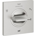 Diverter for concealed shower tap Wall-mounted - external part material: Brass 3 way, color: Chrome surface: Brushed Diverters - external part