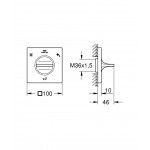 Diverter for concealed shower tap Wall-mounted - external part brushed warm sunset material: Brass 3 way, color: Pink Gold surface: Brushed Diverters - external part