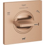 Diverter for concealed shower tap Wall-mounted - external part brushed warm sunset material: Brass 3 way, color: Pink Gold surface: Brushed Diverters - external part
