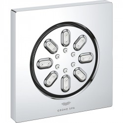 Ντους (Jet) επίτοιχο 2 ροών (PureRain, ActiveJet) 7,5x7,5cm, χρώμα: Χρωμέ από ορείχαλκο επιφάνεια: Γυαλιστερή