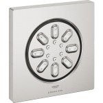 Shower (jet) 75 x 75 mm, PureRain, ActiveJet,, color: Chrome material: Brass surface: Brushed Wall-mounted shower heads