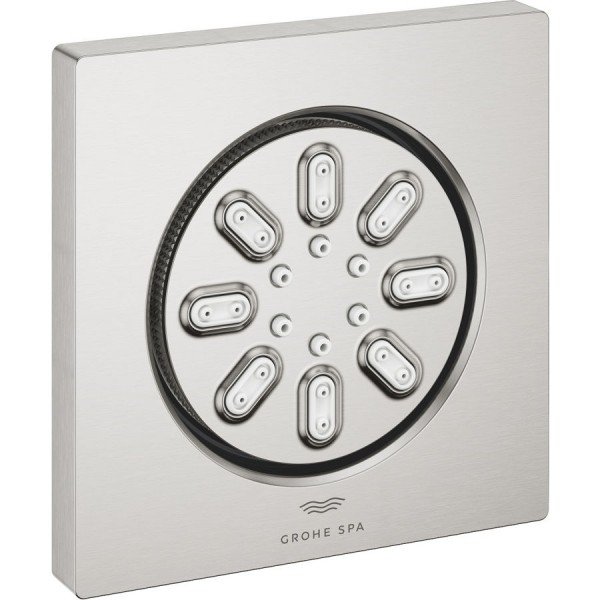 Shower (jet) 75 x 75 mm, PureRain, ActiveJet,, color: Chrome material: Brass surface: Brushed Wall-mounted shower heads