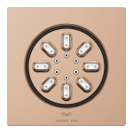 Shower (jet), color: Pink Gold material: Brass surface: Brushed Wall-mounted shower heads