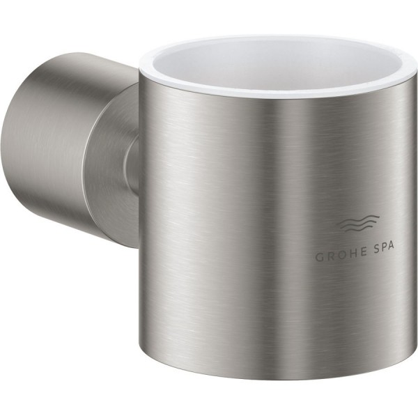 Base for wall-mounted accessories material: Brass surface: Brushed, color: Chrome Soap holders Base for wall-mounted accessories material: Brass surface: Brushed, color: Chrome Soap holders