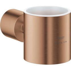 Base for wall-mounted accessories material: Brass surface: Brushed, color: Pink Gold Soap holders