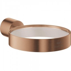 Base for wall-mounted accessories material: Brass surface: Brushed, color: Pink Gold Soap holders