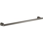 Towel 61,6cm Fixed material: Brass single, color: Grey surface: Brushed Towel rails
