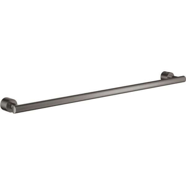 Towel 61,6cm Fixed material: Brass single, color: Grey surface: Brushed Towel rails