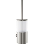 Brush (broom) material: Brass Wall-mounted, color: Chrome surface: Brushed Toilet brush holders