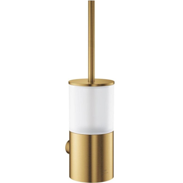 Brush (broom) material: Brass Wall-mounted, color: Gold surface: Brushed Toilet brush holders