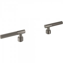 Λαβή μπαταρίας μπαταρίας νιπτήρος, Knurled sticks, Brushed Hard Graphite  (Σετ 2 τεμαχίων), χρώμα: Γκρι Λαβές μπαταριών