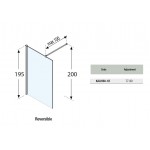 Shower enclosure Linear 77x195 8mm fixed reversible H80 (77-80), side panel Crystal Clear, transparent crystal glass, Silver mat surface: Matt, color: Chrome Linear Shower enclosure Linear 77x195 8mm fixed reversible H80 (77-80), side panel Crystal Clear, transparent crystal glass, Silver mat surface: Matt, color: Chrome Linear