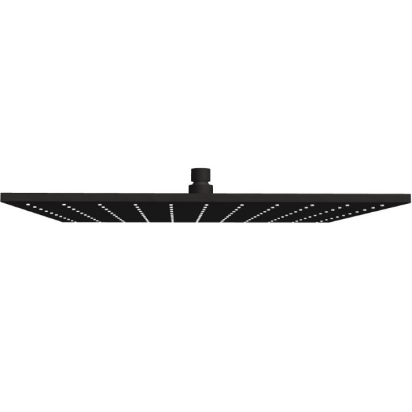 Κεφαλή ντους επίτοιχος τύπος / οροφής 40x40 από ορείχαλκο 1 ροής Black Matt, χρώμα: Μαύρο επιφάνεια: Ματ Κεφαλές ντους
