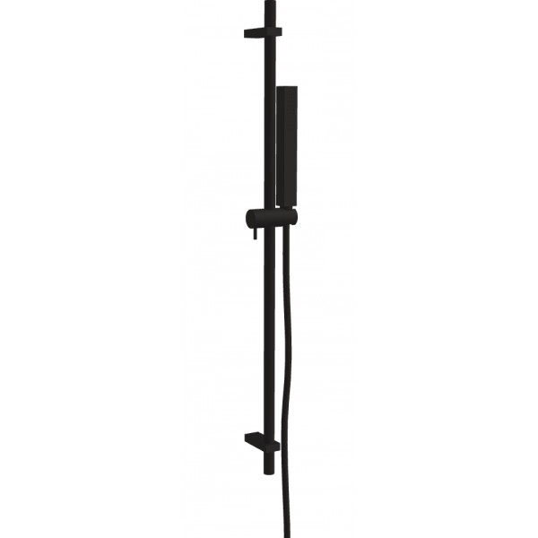 Shower slider rail 85cm material: Brass Black Matt with hand shower & hose, color: Black surface: Matt Shower slider rails Shower slider rail 85cm material: Brass Black Matt with hand shower & hose, color: Black surface: Matt Shower slider rails