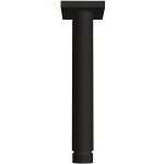 Βραχίονας 15cm με τετράγωνη ροζέτα, Black Matt οροφής από ορείχαλκο, χρώμα: Μαύρο επιφάνεια: Ματ Βραχίονες κεφαλής ντους