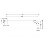 Arm 35cm Wall-mounted material: Brass, color: Chrome surface: Glossy Shower arms Arm 35cm Wall-mounted material: Brass, color: Chrome surface: Glossy Shower arms