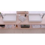 Washbasin Free standing 50x35x11 material: Solid Surface Without hole Without overflow waste cover not included, color: White surface: Matt Free standing Washbasin Free standing 50x35x11 material: Solid Surface Without hole Without overflow waste cover not included, color: White surface: Matt Free standing