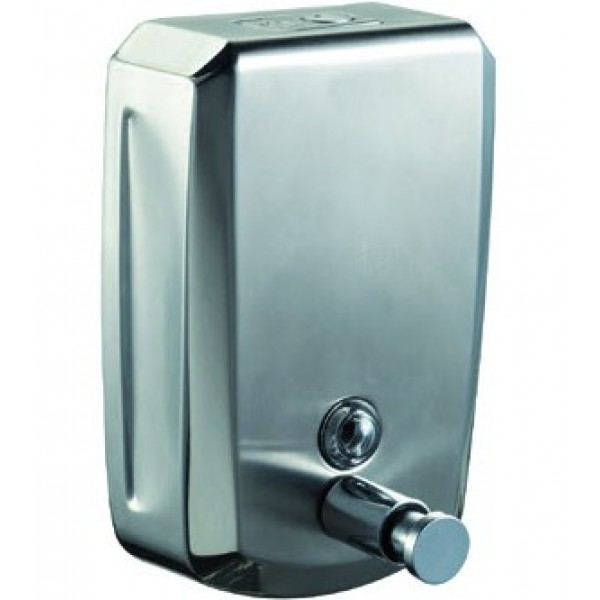 Dispenser από inox επίτοιχος τύπος 800ml, χρώμα: Χρωμέ επιφάνεια: Βουρτσισμένη Dispenser