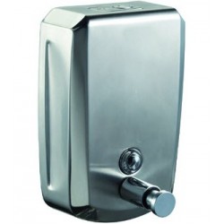 Dispenser από inox επίτοιχος τύπος 800ml, χρώμα: Χρωμέ επιφάνεια: Βουρτσισμένη