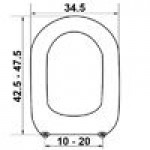 Toilet-seat, style: Wrapover metallic hinges, color: White Toilet seats & covers