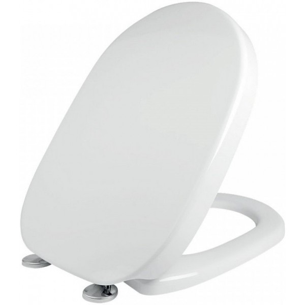 Toilet-seat, style: Wrapover metallic hinges, color: White Toilet seats & covers