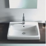 Νιπτήρας επικαθήμενος 50x46,5 από πορσελάνη με μία οπή με υπερχείλιση, χρώμα: Λευκό επιφάνεια: Γυαλιστερή Επικαθήμενοι