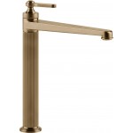 Μπαταρία νιπτήρος επικαθήμενη αναμεικτική από ορείχαλκο για νιπτήρα ελεύθερης τοποθέτησης με βαλβίδα pop-up  Warm Brushed Bronze, χρώμα: Μπρονζέ επιφάνεια: Βουρτσισμένη Επικαθήμενες